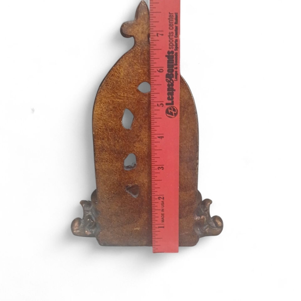 Fleur-de-lis wooden candle holder,Wall Sconce.  8"H x 5.5"W.  2FOR$10 - Picture 7 of 7